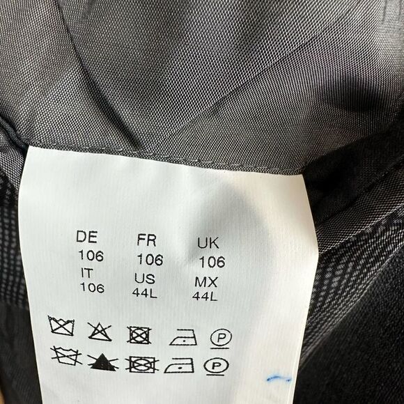 Hugo Boss Drago Grey‎ Herringbone Blazer 44 L EUC Read - Picture 13 of 15